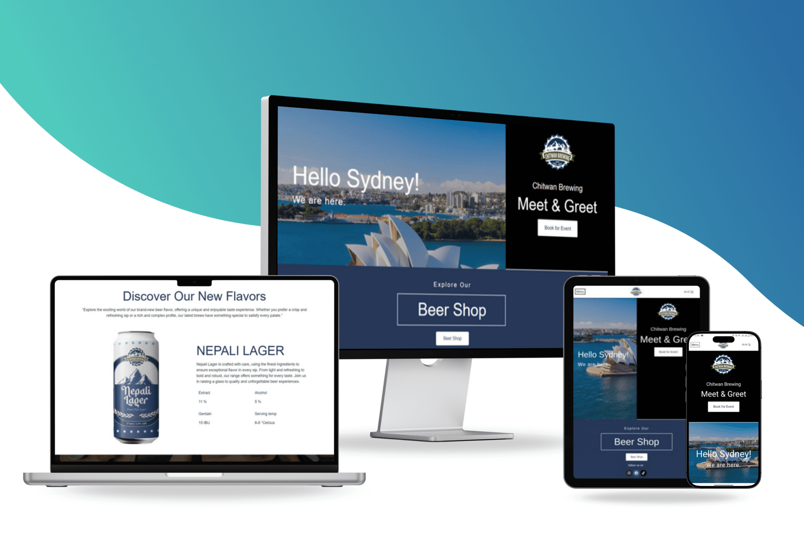 Chitwan Brewing website designed by Hari Nepal