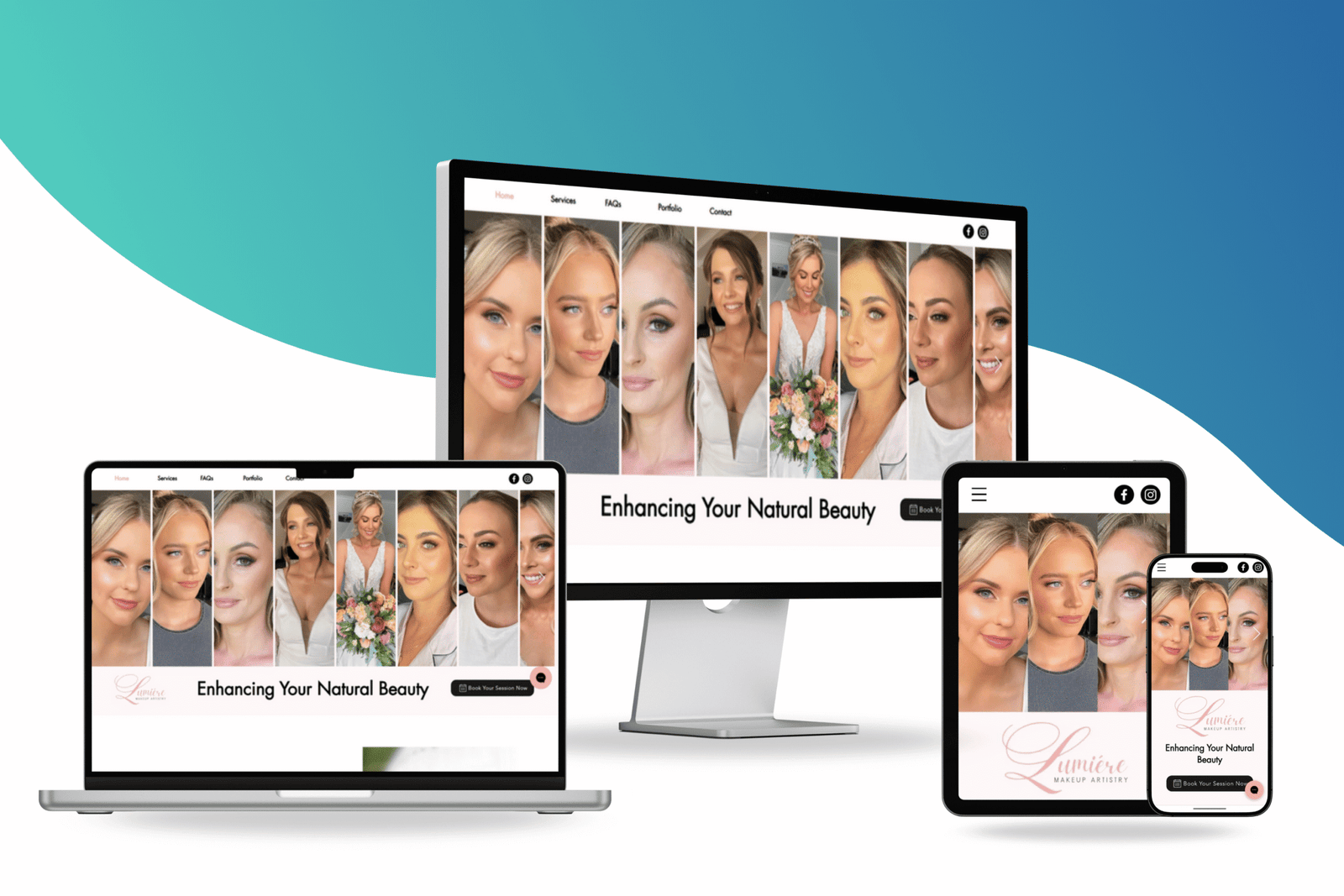 Lumerie Artistry website designed by Hari Nepal
