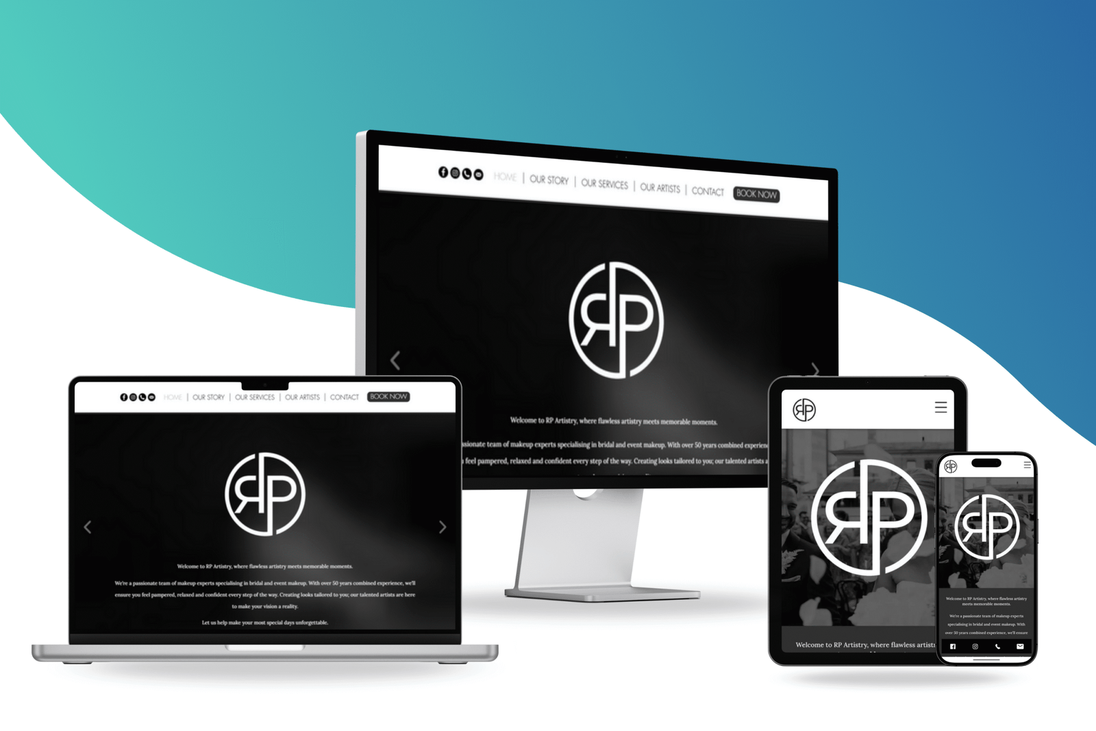 Rp Artistry website designed by Hari Nepal